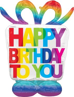Fooliumist õhupall tähestik Amscan AirLoonz Happy Birthday To You, mitmevärviline