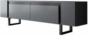 Televizoriaus spintelė Kalune Design Yildiz, antracito sp./juoda sp., 30 cm x 180 cm x 50 cm
