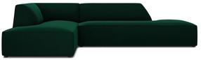 Kampinė sofa Micadoni Home Ruby Modular 4 Seats, tamsiai žalia sp., kairinė, 273 x 180 cm x 69 cm