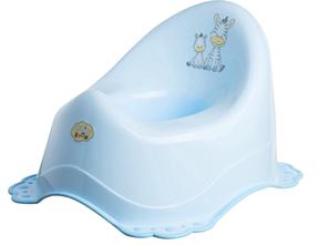 Детский горшок Maltex Zebra, пластик, синий цв., 23 см x 35 см x 30 см