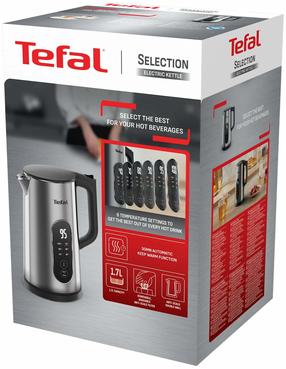 Elektriline veekeetja Tefal Selection KI871DE0, 1.7 l, hõbe v.