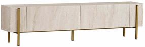 Televizoriaus spintelė Nordure Nexus, aukso sp./travertine sp., 29.5 cm x 180 cm x 45.5 cm