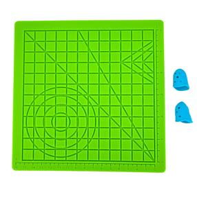 iLike S2 Silikoonist alus (18x18cm) ohutuks 3D-printimispulga kasutamiseks + 2 sõrmevalvet Roheline