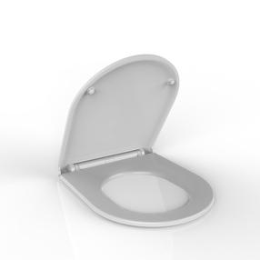 Unitazo dangtis Invena Glamour Limnos, balta sp., 44 cm x 36 cm