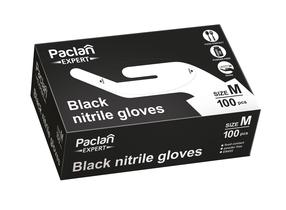 Kindad ühekordsed Paclan, must v., M, 100 tk