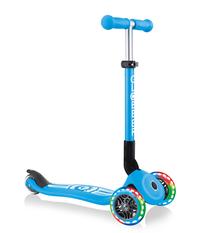 Bērnu skūteris Globber Junior Foldable Fantasy Lights, zila krās.