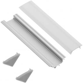 LED juostos profilis GTV Glax Kampinis 45° ZGLAXKTOMZ, Plokščias, aliuminio sp., IP20