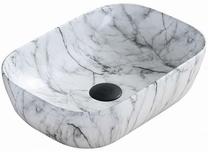 Vonios praustuvas Mexen Rita, keramika, 45.5 cm x 32.5 cm x 13.5 cm, balta sp./juoda sp.