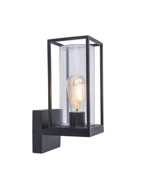 Уличный настенный светильник Lutec Flair 5288801012, 40Вт, E27, IP44, черный цв., 12 см x 31.3 см