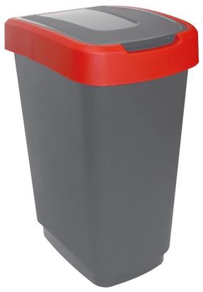 Rūšiavimo šiukšliadėžė Jotta Domino, 15 l, raudona sp./pilka sp.
