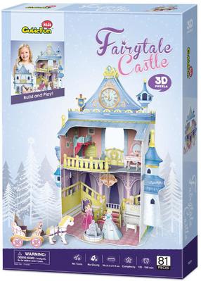 3D dėlionė Cubicfun Fairytale Castle, 35 cm x 21.3 cm, 81 vnt., įvairių spalvų