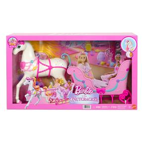 Žaislinis arklys, su karieta Mattel Barbie Spragtukas JNH63, balta sp./rožinė sp.