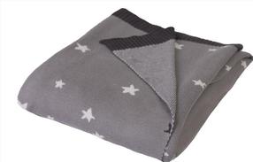 Pledas BabyMatex Pattern MT0393, 100 x 80 cm, balta sp./pilka sp.