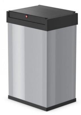 Мусорное ведро Hailo Big-Box Swing, серебристый цв./черный цв., 35 л, 50 см x 34 см