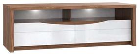 TV staliukas Forte Saint Tropez, ruda sp./balta sp., 48.8 cm x 147.7 cm x 52.7 cm