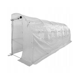 Arkveida siltumnīca ar ventilācijas atverēm 9 m², politelēns, 6 x 1.5 m, balta krās.