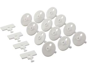 Apsauga elektros lizdui Dreambaby Keyed Outlet Plugs, balta sp., 12 vnt.