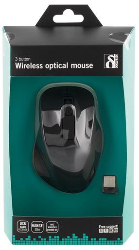 Bezvadu datora pele Deltaco MS-710, 2.4 ghz wireless, melna krās.