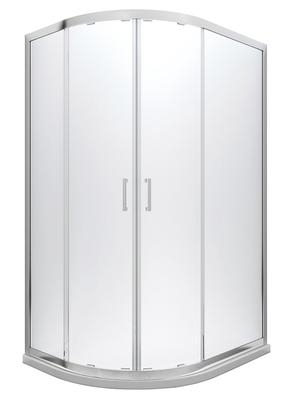 Душевая кабина Besco Modern MA-120-90-C, полукруглая, без поддона, 120 см x 90 см x 185 см, прозрачный цв./хромовый цв./прозрачный
