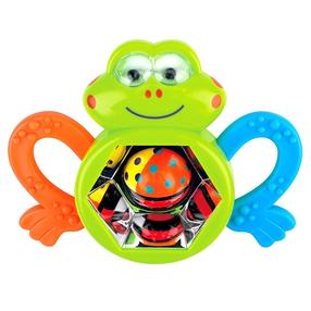 Zobu riņķis, varde K's Kids Silly, zila krās./zaļa krās./oranža krās.
