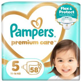Sauskelnės Pampers Premium Care, 5 dydis, 58 vnt.