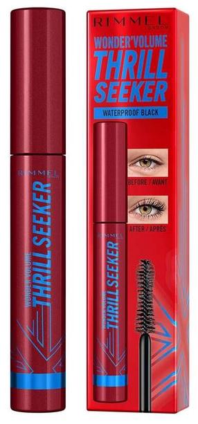 Blakstienų tušas Rimmel London Thrill Seeker, 8 g, juoda sp. black