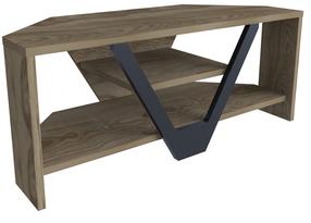 TV staliukas Kalune Design Karin, juoda sp./riešuto sp., 90 cm x 35 cm x 36.8 cm
