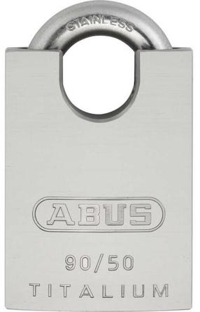 Lukk Abus Titalium 90RK/50, hõbe v., 81 mm