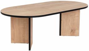 Kavos staliukas Nordure Sable, juodas/rusva, 60 cm x 119 cm x 40 cm