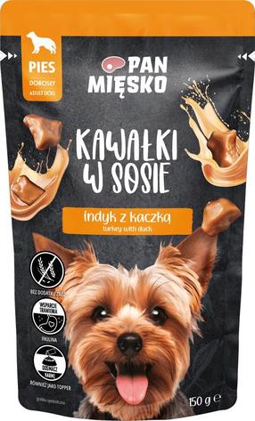 Märg koeratoit Pan Miesko, kalkun/pardiliha, 0.15 kg