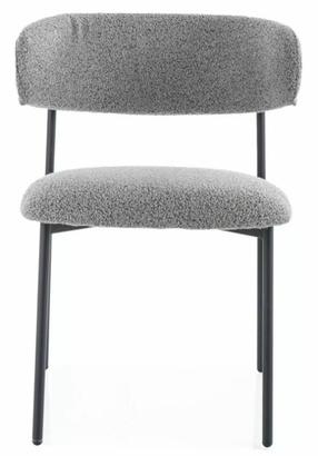 Söögitoa tool Elton, matt, must v./hall v., 46 cm x 56 cm x 80 cm
