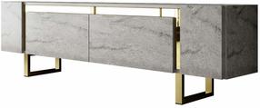 TV skapītis Kalune Design Yildiz, zelta krās./travertine krās., 30 cm x 180 cm x 50 cm
