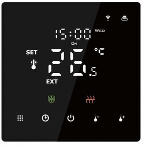 Termostats Feelspot WTH22.16, stiprināms pie sienas, melna krās., 5 - 35 °C