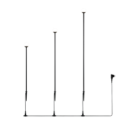 Pastatomas lauko šviestuvas Reality Scoop, 1.5W, LED, IP44, juoda sp., 400 cm x 95 cm