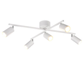 Lampa griesti PLS Marlina, GU10, 5 x 35 W, balta krās. / balta krās.