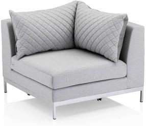 Modulinė sofa Kettler Ego Modular Corner Part, pilka sp., 96 x 96 cm x 70 cm