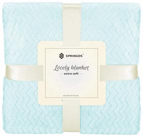 Pledas Springos Lovely Blankets Extra Soft, žydra sp., 200 cm x 220 cm