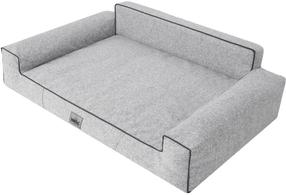 Кровать для животных Hobbydog Glamour Inari GLNPOI7, серый цв., L