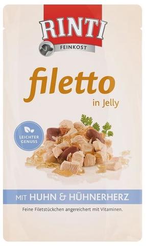 Šlapias šunų maistas RINTI Filet, ėriena/vištiena, 0.1 kg