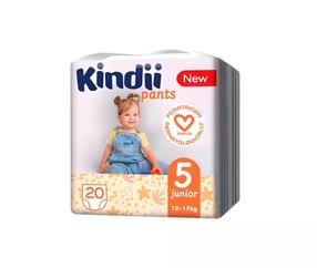 Püksmähkmed Kindii Junior, 5 suurus, 12 - 15 kg, 20 tk