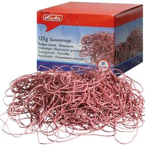 Kancelejas preču gumijas lentes Herlitz, 125 g, rozā krās.