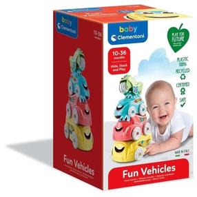 Lavinimo žaislas Clementoni Fun Vehicles, įvairių spalvų, 4 vnt.