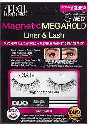 Magnetinės blakstienos Ardell Magnetic Megahold Liner & Lash #110, juoda sp.