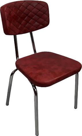 Ēdamistabas krēsls MN BAF 184 3543070, balts krās./bordo krās., 52 cm x 49 cm x 80 cm
