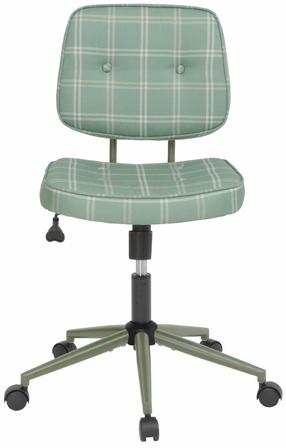 Darbo kėdė Home4you Cedric 40942, 63 x 47 x 84 - 94 cm, žalia sp.