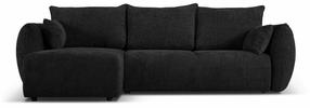 Kampinė sofa - lova Cosmopolitan Design Matera, antracito sp., kairinė, 173 x 253 cm x 86 cm