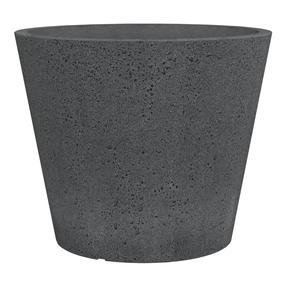 Gėlių vazonas Scheurich Stony Black 58831, plastikinis, Ø 39 cm, tamsiai pilka sp.