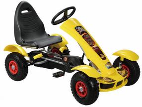 Vaikiškas sportinis kartingas F618, geltona sp.