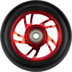 Priedas paspirtukams, ratukai Black Dragon Stunt Scooter Wheel Set Spoked Alu, juoda sp./raudona sp., 2 vnt.