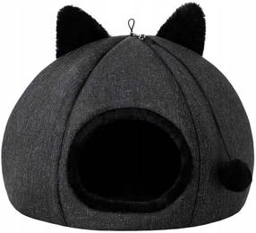 Kaķu māja Doggy Kitty Head KITCZA4, melna krās., 45 cm x 45 cm